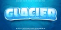Glacier editable text effect, ice and frozen text style Royalty Free Stock Photo
