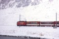 the glacier express on the oberalppass Royalty Free Stock Photo