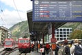 Switzerland: The glacier express railway station in Brig.