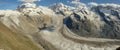 The glacier of Gornergrat over Zermatt in the Swiss alps Royalty Free Stock Photo