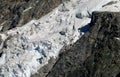 Glacier ice blocks falling