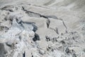 Glacier ice blocks falling