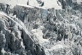 Glacier ice blocks falling