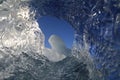 Glacier ice chunks on the black beach at Jokulsarlon, Iceland