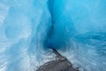 Glacial ice details as seen from inside a cave