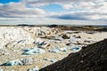 Glacier ice in a lake with beautiful landscape in Iceland Royalty Free Stock Photo