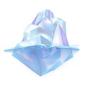 Glacier Iceberg Float On Ocean Water Waves Vector