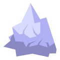 Glacier iceberg icon isometric vector. North risk