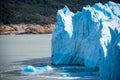 The glacier and its fragments float in the water. Shevelev. Royalty Free Stock Photo