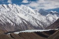 Glacier in Karakorum mountains Shimshal region dry landscape