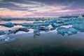 Glacier Lagoon in east Iceland, nature Royalty Free Stock Photo