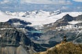 Glacier lake and Bow falls from Cirque peak Royalty Free Stock Photo