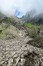 Glacier (le pont de neige) in the summer Pyrenees Royalty Free Stock Photo