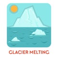 Glacier melting and global warming natural disaster ecological problem