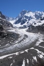 Glacier in Mont-blanc massive Royalty Free Stock Photo