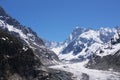 Glacier in Mont-blanc massive