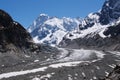 Glacier in Mont-blanc massive Royalty Free Stock Photo