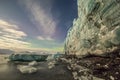 Glacier in moon lights