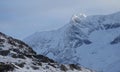 Glacier from mount Hoven in Loen in Vestland in Norway Royalty Free Stock Photo