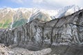 Glacier & Mountain in Karakoram Royalty Free Stock Photo
