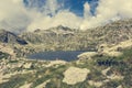 Glacier mountain lake in Brenta Dolomites. Royalty Free Stock Photo