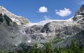 Glacier on a mountain peak. Royalty Free Stock Photo