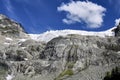 Glacier on a mountain peak. Royalty Free Stock Photo