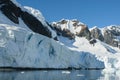 Glacier and mountains landscape, Paradise Bay, Antartic peninsula, Royalty Free Stock Photo