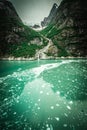 Glacier and mountains landscapes in wild and beautiful alaska Royalty Free Stock Photo