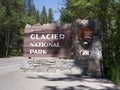 Glacier National Park entrance Royalty Free Stock Photo