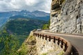 Glacier National Park in Montana, USA  - Twisty mountain road Royalty Free Stock Photo