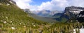 Glacier national park panorama Royalty Free Stock Photo