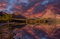 Glacier National Park, Upper Two Medicine Lake, Montana Royalty Free Stock Photo