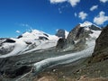 Glacier Panorama with Saas-Fee Mountains in Switzerland