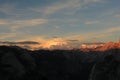 Sunset view of Tenaya Canyon from Glacier Point, Yosemite National Park, California, USA Royalty Free Stock Photo