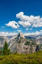 Glacier Point of the Yosemite National Park, Beautiful forrest landscape with blue sky background