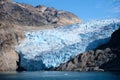 Glacier reaches the sea in Prins Christian Sund, South Greenland