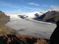 Glacier seen from the top of the mountain