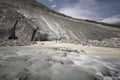 Glacier snout of Vadret Pers in the valley of morteratsch, Switzerland Royalty Free Stock Photo