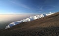 Glacier at top of Kilimanjaro Royalty Free Stock Photo