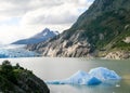 Glacier in Torres del Paine National Park in Patagonia, Chile Royalty Free Stock Photo