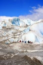 Glacier Trekking (distance) Royalty Free Stock Photo