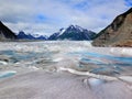 Glacier up in the mountains in Alaska, USA