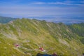 Glocier Lake of Balea and valley landscape