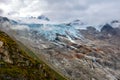 Glacier view, Mont Blanc massif mountains, France