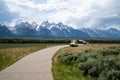 The Glacier View Turnout overlook in Grand Teton National Park Wyoming