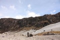 Glacier Volcano Nevado del Ruiz, in Los Nevados National Natural Park Royalty Free Stock Photo