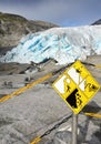Glacier Danger Sign