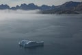 Glaciers and coastline landscape of the Prince Christian Sund Passage in Greenland Royalty Free Stock Photo