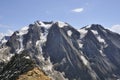 Glaciers in the high mountains Royalty Free Stock Photo